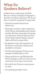Newcomer Card: What do Quakers Believe? - bundle of 25